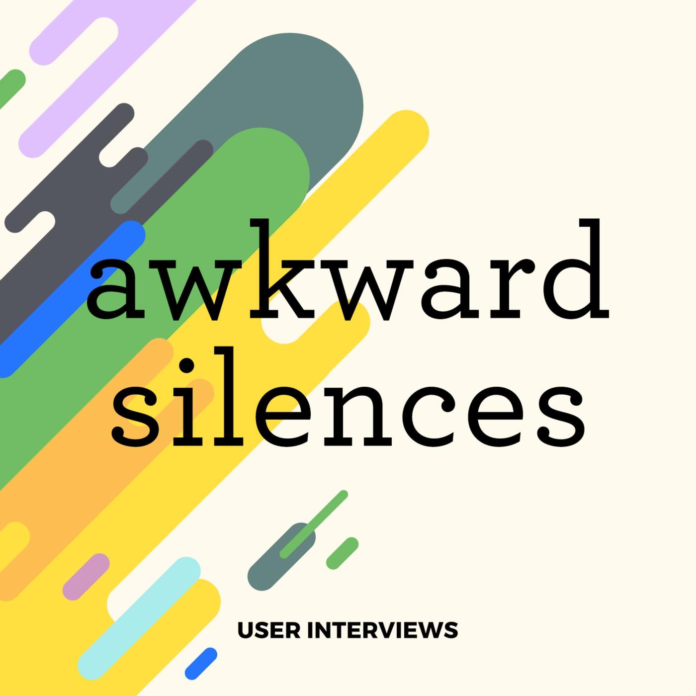 Stylised Awkward Silences title on a multicoloured background.