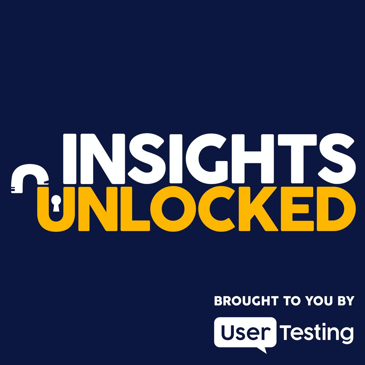 Insights Unlocked logo in white and yellow on navy blue background.